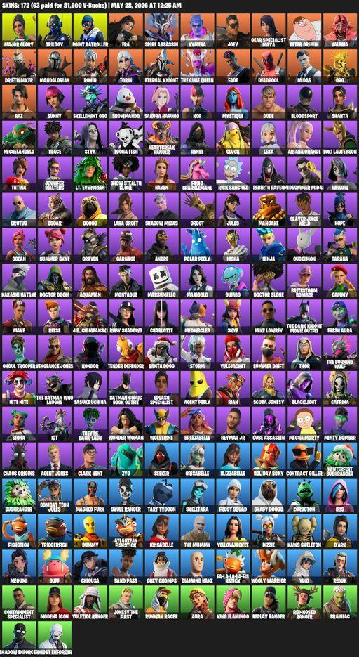 [PC/PSN] | 172 skins | Lara Croft | Major Glory | Trilogy | Point Patroller | Era | Spire Assassin | Kymera | Joey | Gear Specialist Maya | Full Access