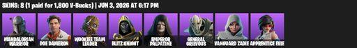 [PC/PSN/XBOX] | 8 skins | Mandalorian Warrior | Poe Dameron | Wookiee Team Leader | Blitz Knight | Emperor Palpatine | General Grievous | Full Access