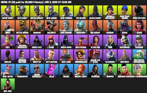 [PC/XBOX] | 51 skins | Floss | Take The L | Black Knight | Sparkle Specialist | Royale Knight | The Reaper | Elite Agent | Blue Squire | Rogue Agent | Full Access