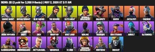 [PC/XBOX] | 28 skins | Floss | Take The L | Sparkle Specialist | Royale Knight | The Reaper | Elite Agent | Blue Squire | Rogue Agent | Calamity | Full Access