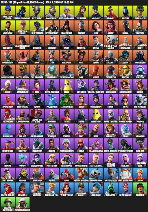 [PC/PSN/XBOX] | 132 skins | Take The L | OG STW | The Reaper | Elite Agent | Omega | Blue Team Leader | Carbon Commando | Rogue Agent | Full Access
