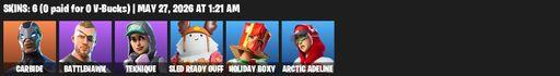 [PC/XBOX] | 6 skins | Carbide | Battlehawk | Teknique | Sled Ready Guff | Holiday Boxy | Arctic Adeline | Hanzō Katana | Gale Force | Nanner Bashers | Full Access