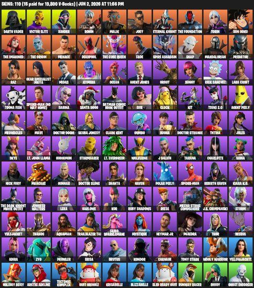 [PC/PSN/XBOX] | 110 skins | Lara Croft | Darth Vader | Victor Elite | Xander | Ronin | Malik | Joey | Eternal Knight | The Foundation | Torin | Full Access