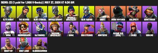 [PC/PSN/XBOX] | 23 skins | Take The L | Floss | Sparkle Specialist | Royale Knight | The Reaper | Elite Agent | Blue Squire | Blue Striker | Drift | Full Access