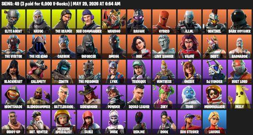 [PC/PSN/XBOX] | 49 skins | Take The L | The Reaper | Elite Agent | Omega | Mako | Havoc | Sub Commander | Wukong | Ravage | Hybrid | A.I.M. | Sentinel | Full Access