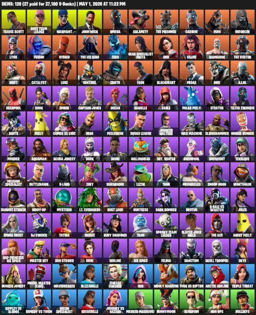 [PC/PSN] | 120 skins | Take The L | OG STW | Travis Scott | Omega | Rose Team Leader | Warpaint | John Wick | Calamity | The Prisoner | Carbide | Ruin | Full Access