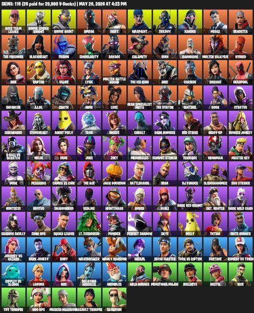 [PC/PSN/XBOX] | 115 skins | OG STW | Omega | Rose Team Leader | Rogue Spider Knight | Rogue Agent | Drift | Warpaint | Trilogy | Xander | Midas | Full Access