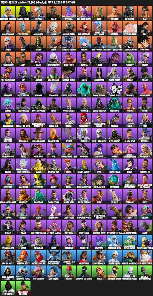 [PC/PSN/XBOX] | 182 skins | Lara Croft | Blizzard Bomber | Darth Vader | Mizuki | Malik | Kymera | The Cube Queen | Zeus | Menace | Predator | Raz | Full Access