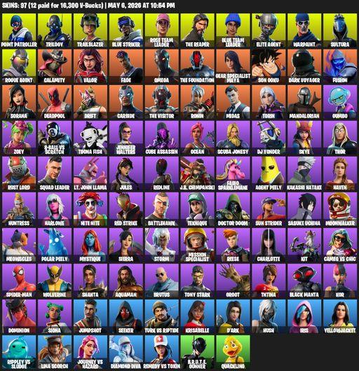 [PC/PSN/XBOX] | 97 skins | Take The L | OG STW | The Reaper | Elite Agent | Omega | Reaper Axe | Point Patroller | Trilogy | Trailblazer | Full Access