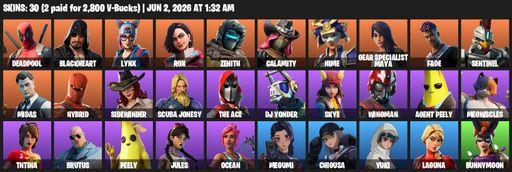[PC/PSN/XBOX] | 30 skins | Deadpool | Blackheart | Lynx | Rox | Zenith | Calamity | Hime | Gear Specialist Maya | Fade | Sentinel | Midas | Hybrid | Full Access