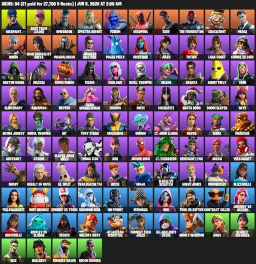 [PC/PSN] | 94 skins | OG STW | Lara Croft | Reaper Axe | Warpaint | Rose Team Leader | Omegarok | Spectra Knight | Fusion | Deadpool | Fade | Full Access