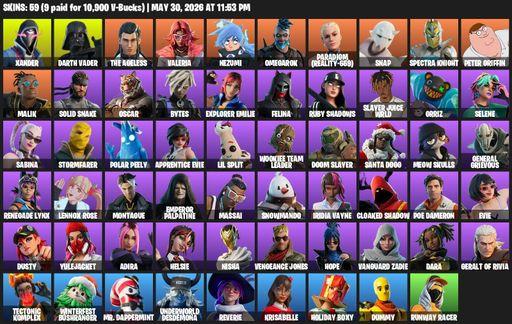 [PC/PSN/XBOX] | 59 skins | Xander | Darth Vader | The Ageless | Valeria | Nezumi | Omegarok | Paradigm (Reality-659) | Snap | Spectra Knight | Full Access