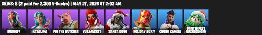 [PC/PSN/XBOX] | 8 skins | Burnoff | Katalina | Pig the Butcher | Yulejacket | Santa Dogg | Holiday Boxy | Chord Kahele | Winterfest Bushranger | Full Access