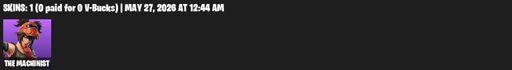 [PC/XBOX] | 1 skins | The Machinist | Hydraulic Slammer | Default Pickaxe | Full Access