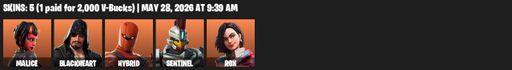 [PC/PSN/XBOX] | 5 skins | Malice | Blackheart | Hybrid | Sentinel | Rox | Dragon's Claw | Hulk Smashers | Swag Smasher | Ice Pop | Ripe Rippers | Full Access