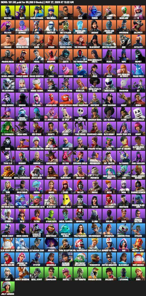 [PC/PSN/XBOX] | 191 skins | Leviathan Axe | Sultura | Blitz | Cloud Striker | Neo Versa | Joey | Fade | Fusion | Drift | Backlash | Vi | Galaxia | Full Access