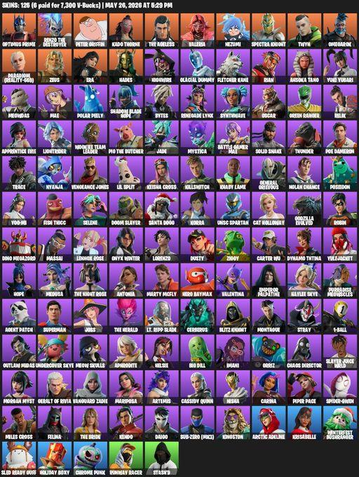 [PC/XBOX] | 125 skins | Optimus Prime | Renzo the Destroyer | Peter Griffin | Kado Thorne | The Ageless | Valeria | Nezumi | Spectra Knight | Twyn | Full Access
