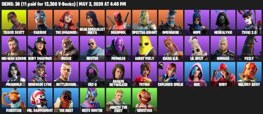 [PC/PSN/XBOX] | 36 skins | Travis Scott | Carbide | The Imagined | Gear Specialist Maya | Deadpool | Spectra Knight | Omegarok | Hope | NeuraLynx | Full Access