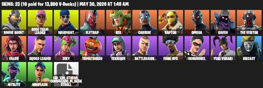 [PC/PSN/XBOX] | 23 skins | OG STW | Omega | Rogue Agent | Rose Team Leader | Warpaint | Flytrap | Rex | Carbide | Raptor | Raven | The Visitor | Valor | Full Access