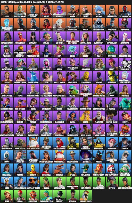 [PC/PSN/XBOX] | 147 skins | Omega | Joey | Spectra Knight | Frozen Red Knight | Valor | Kymera | Ronin | Drift | Nezumi | The Ageless | The Foundation | Full Access