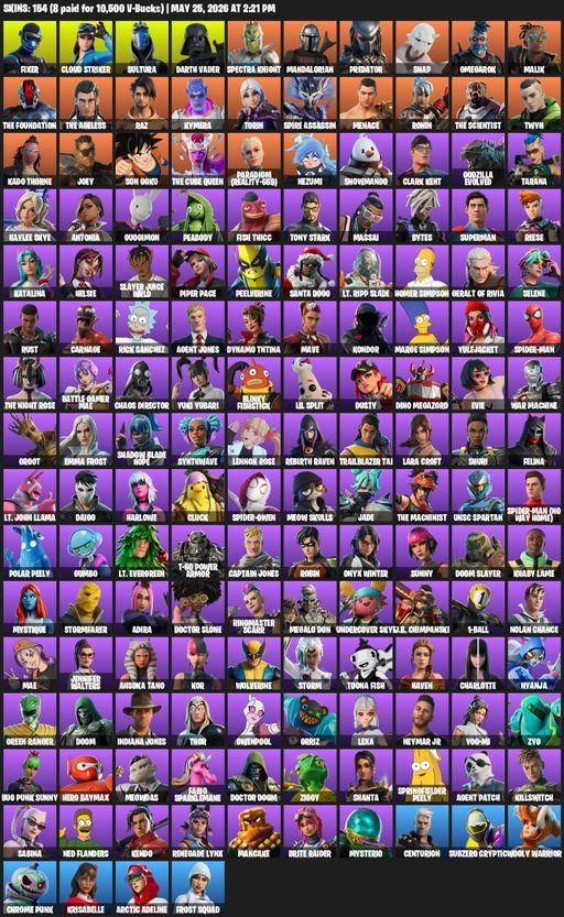 [PC/XBOX] | 154 skins | Lara Croft | Fixer | Cloud Striker | Sultura | Darth Vader | Spectra Knight | Mandalorian | Predator | Snap | Omegarok | Malik | Full Access