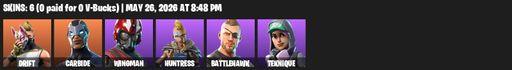 [PC/PSN] | 6 skins | Drift | Carbide | Wingman | Huntress | Battlehawk | Teknique | Rift Edge | Balloon Axe | Positron | Gale Force | Sweet Clementine | Full Access