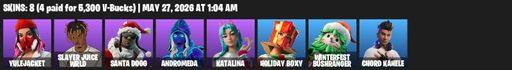 [PC/PSN/XBOX] | 8 skins | Yulejacket | Slayer Juice WRLD | Santa Dogg | Andromeda | Katalina | Holiday Boxy | Winterfest Bushranger | Chord Kahele | Full Access