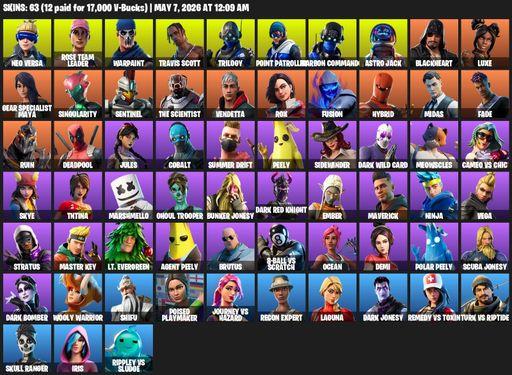 [PC/PSN/XBOX] | 63 skins | OG STW | Travis Scott | Neo Versa | Rose Team Leader | Warpaint | Trilogy | Point Patroller | Carbon Commando | Astro Jack | Full Access