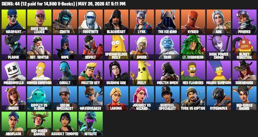 [PC/PSN] | 44 skins | OG STW | Warpaint | Rose Team Leader | Zenith | Frostbite | Blackheart | Lynx | The Ice King | Hybrid | Ark | Powder | Plague | Full Access