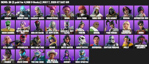 [PC/PSN] | 36 skins | Kwame | Reboot Man | Cassidy Quinn | Power Punk | Sonia | Hana Park | Rebel Oro | Blitz Knight | Sedona | Apprentice Evie | Full Access