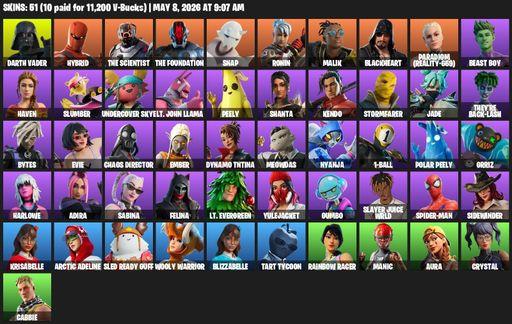 [PC/PSN/XBOX] | 51 skins | Darth Vader | Hybrid | The Scientist | The Foundation | Snap | Ronin | Malik | Blackheart | Paradigm (Reality-659) | Full Access