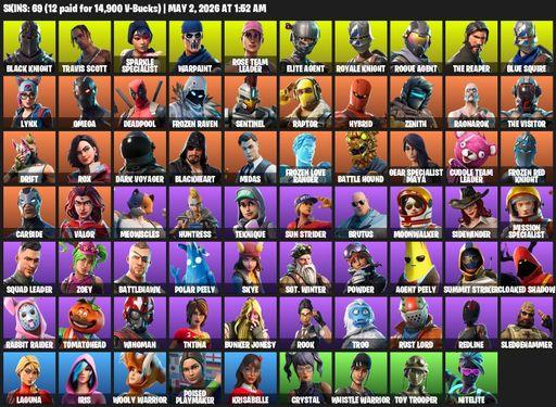 [PC/PSN] | 69 skins | Take The L | Floss | OG STW | Black Knight | Travis Scott | Sparkle Specialist | Royale Knight | The Reaper | Elite Agent | Full Access