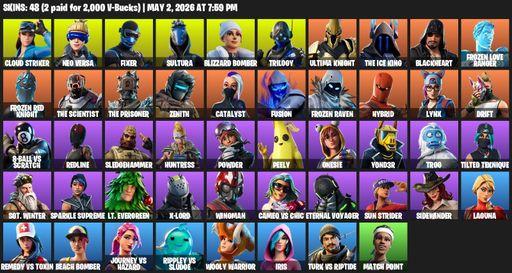 [PC/PSN/XBOX] | 48 skins | Cloud Striker | Neo Versa | Fixer | Sultura | Blizzard Bomber | Trilogy | Ultima Knight | The Ice King | Blackheart | Full Access