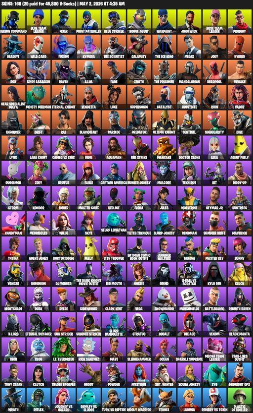 [PC/PSN/XBOX] | 160 skins | OG STW | Lara Croft | Carbon Commando | Blue Team Leader | Fixer | Point Patroller | Blue Striker | Rogue Agent | Warpaint | Full Access