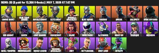 [PC/PSN/XBOX] | 28 skins | Floss | Take The L | Sparkle Specialist | Royale Knight | Elite Agent | Blue Squire | Omega | Rogue Agent | Full Access