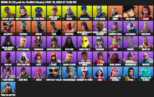 [PC/PSN/XBOX] | 51 skins | OG STW | Travis Scott | Blue Squire | Omega | Sub Commander | Astro Jack | Rose Team Leader | Havoc | Warpaint | Drift | Full Access