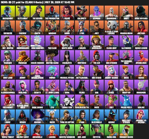 [PC/PSN] | 89 skins | Take The L | The Reaper | Elite Agent | Mako | Breakpoint | The Foundation | Valor | Calamity | Kymera | Ragnarok | Drift | Full Access
