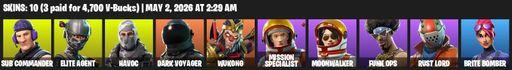 [PC/PSN/XBOX] | 10 skins | Take The L | Elite Agent | Sub Commander | Havoc | Dark Voyager | Wukong | Mission Specialist | Moonwalker | Funk Ops | Full Access
