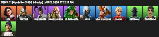 [PC/PSN/XBOX] | 11 skins | Rox | Sentinel | Yuki Yubari | Bunker Jonesy | Lt. Evergreen | Hush | Wooly Warrior | Laguna | Liteshow | Commando  | Full Access