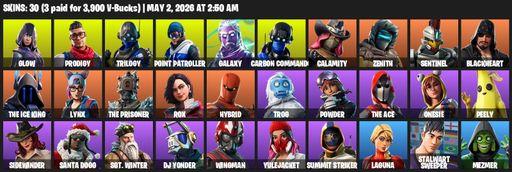 [PC/XBOX] | 30 skins | Galaxy | Glow | Prodigy | Trilogy | Point Patroller | Carbon Commando | Calamity | Zenith | Sentinel | Blackheart | Full Access