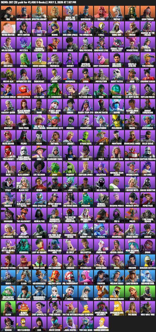 [PC/XBOX] | 207 skins | Era | Optimus Prime | Spectra Knight | Zeus | Renzo the Destroyer | Omegarok | Valeria | Mizuki | Hades | Kado Thorne | Full Access