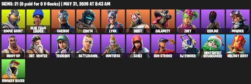 [PC/PSN/XBOX] | 21 skins | Rogue Agent | Blue Team Leader | Carbide | Zenith | Lynx | Drift | Calamity | Zoey | Redline | Powder | Giddy-up | Full Access