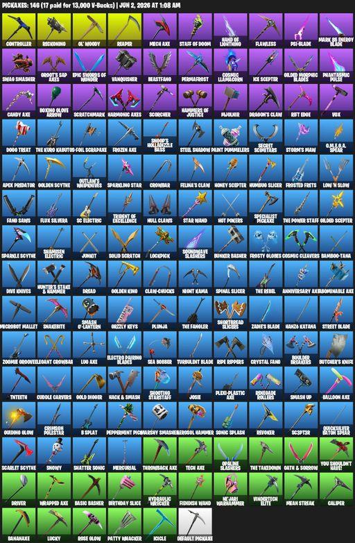 [PC/XBOX] | 105 skins | OG STW | Renegade Raider | Reaper Axe | Prodigy | Breakpoint | Rose Team Leader | Warpaint | Blue Striker | Carbon Commando | Full Access
