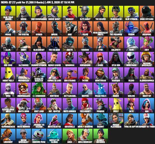 [PC] | 87 skins | Take The L | The Reaper | Elite Agent | Omega | Blue Team Leader | Havoc | Sub Commander | Rogue Agent | Prodigy | Trailblazer | Full Access