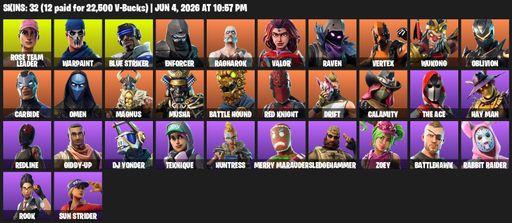 [PC/XBOX] | 32 skins | OG STW | Rose Team Leader | Warpaint | Blue Striker | Enforcer | Ragnarok | Valor | Raven | Vertex | Wukong | Oblivion | Full Access