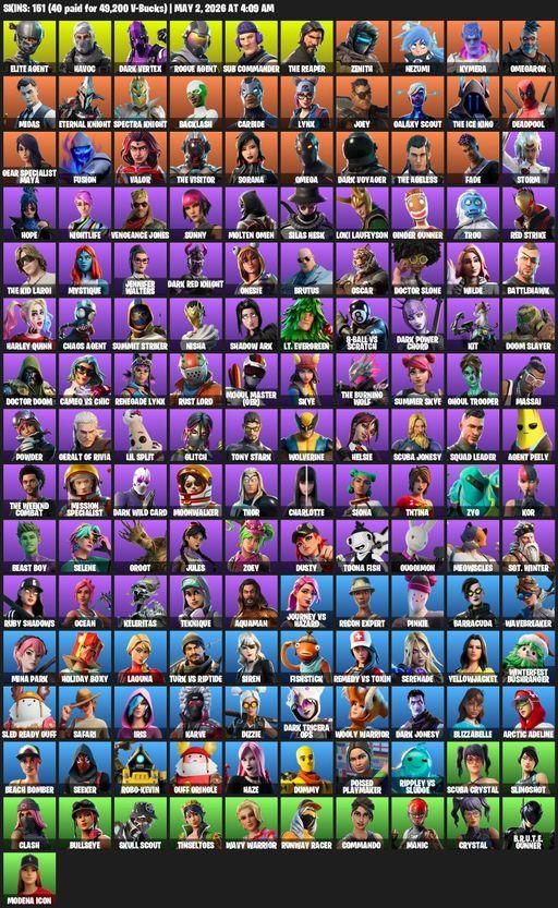 [PC/PSN] | 151 skins | Merry Mint Axe | Take The L | The Reaper | Elite Agent | Omega | Havoc | Dark Vertex | Rogue Agent | Sub Commander | Zenith | Full Access