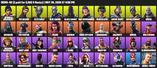 [PC/PSN/XBOX] | 40 skins | Take The L | Floss | Black Knight | Sparkle Specialist | Royale Knight | The Reaper | Elite Agent | Blue Squire | Omega | Full Access