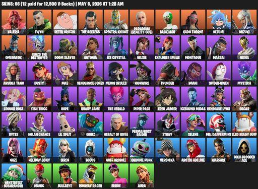 [PC/PSN/XBOX] | 66 skins | Valeria | Twyn | Peter Griffin | The Ageless | Spectra Knight | Paradigm (Reality-659) | Backlash | Kado Thorne | Nezumi | Full Access