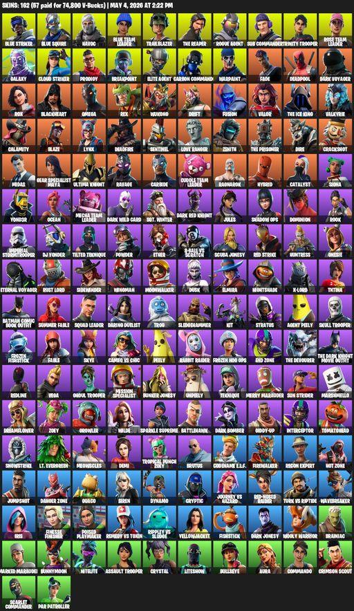 [PC/PSN/XBOX] | 162 skins | 2200 V-bucks | Take The L | OG STW | Galaxy | The Reaper | Elite Agent | Blue Squire | Omega | Blue Striker | Havoc | Full Access