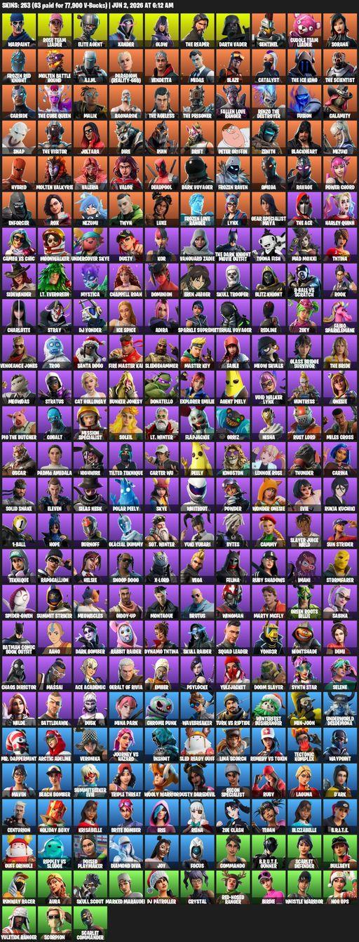 [PC/PSN/XBOX] | 253 skins | 1700 V-bucks | Take The L | OG STW | The Reaper | Elite Agent | Omega | Warpaint | Rose Team Leader | Xander | Glow | Full Access